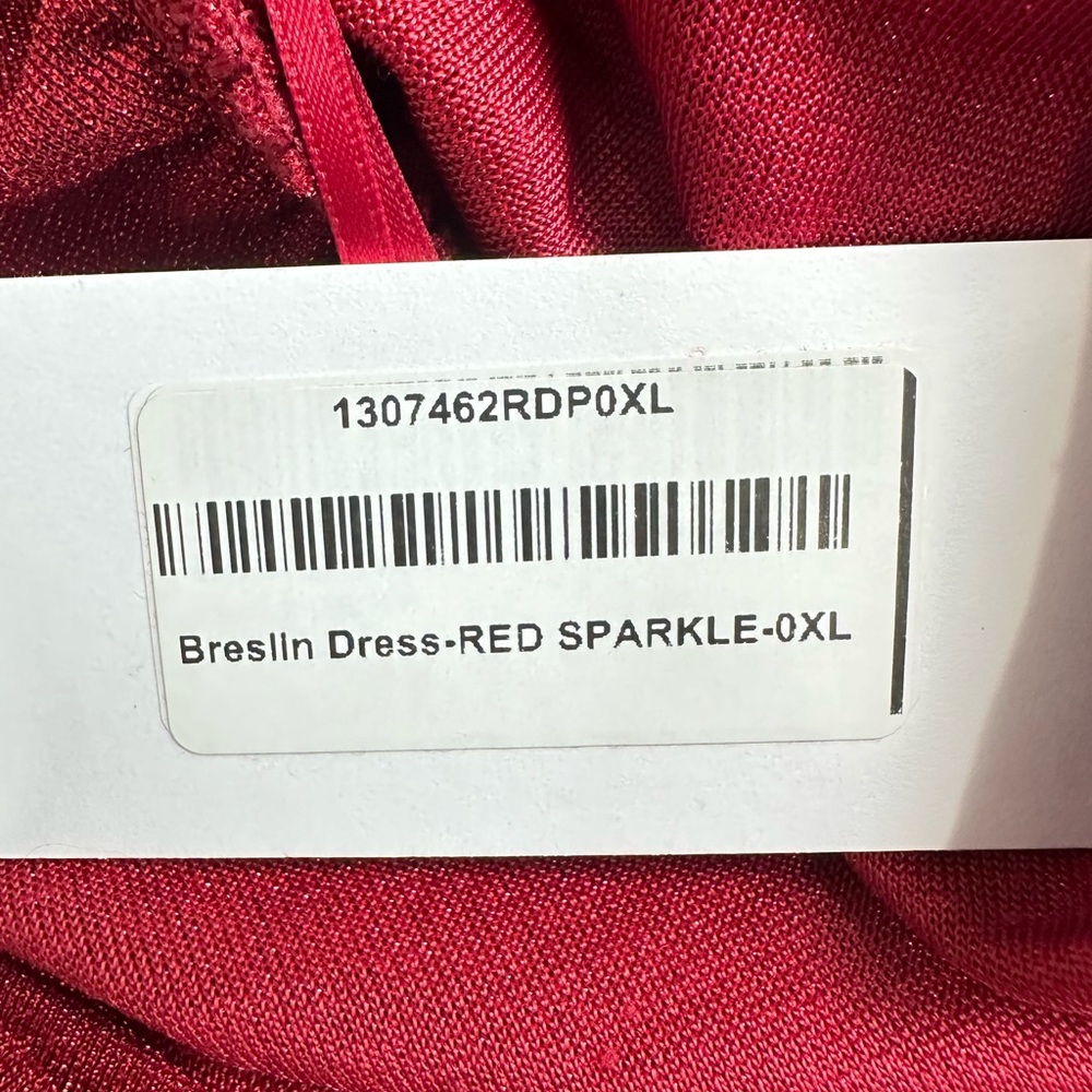 REFORMATION Breslin Knit Dress Red Sparkle - Picture 9 of 10